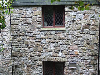Upper window with granite sill