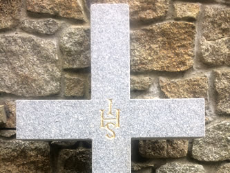 Granite cross with inscription