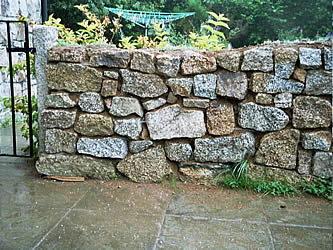 Granite garden wall