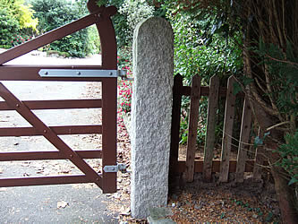 Granite gatepost