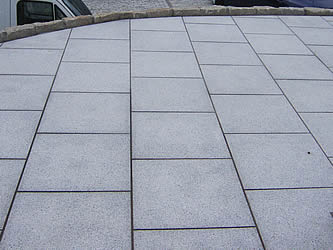 Silver grey paved area