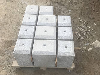 Granite staddle stones with chamfered tops